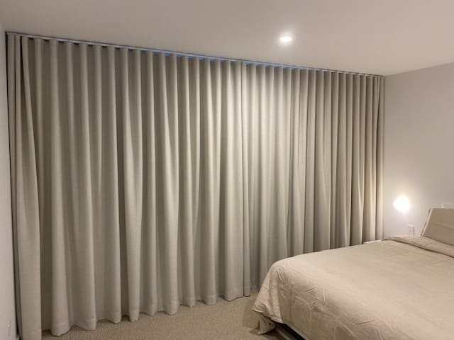 s-wave drape in kingston installed inside the bedroom
